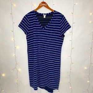 MERONA Blue & White Striped Short Sleeve Dress